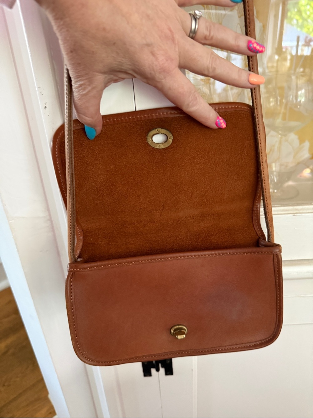 Coach Vintage Brown Leather Crossbody Bag - Picture 5 of 9